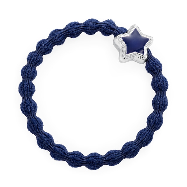 Enamel Silver Star Navy Blue_28-002