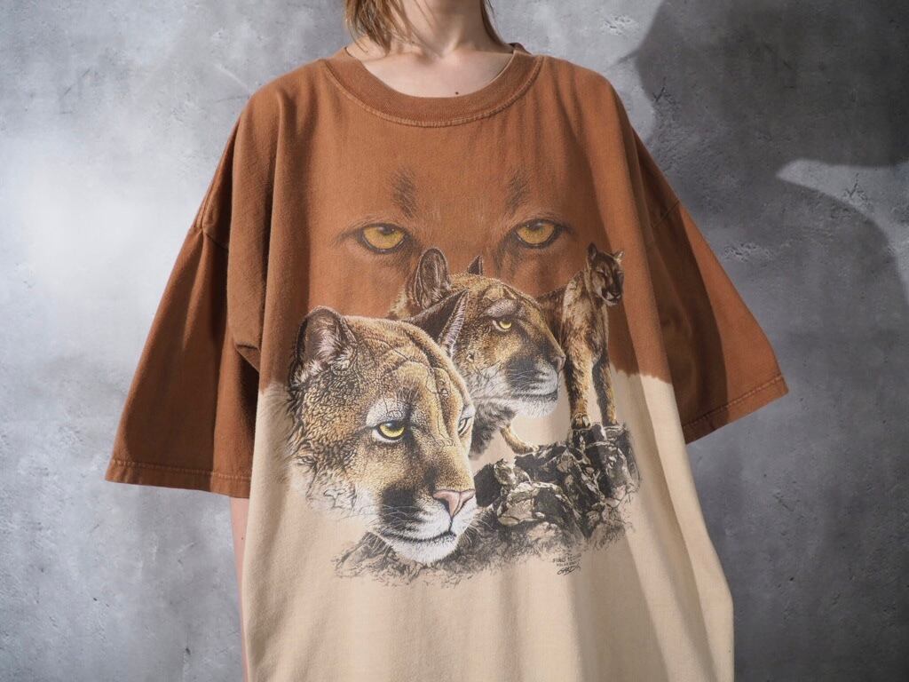 Find 10 Cougas piece trompe l'oeil dyeing loose Tee