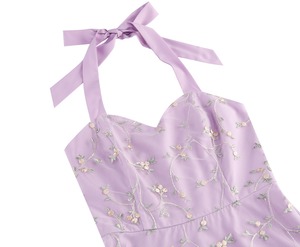 スプリング・メドウ・ミスト  フラワー刺繍ドレス　M25175