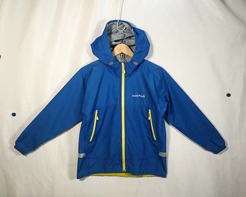 1回着用】モンベル クレッパー 150(135〜155)cmレインスーツ モンベル