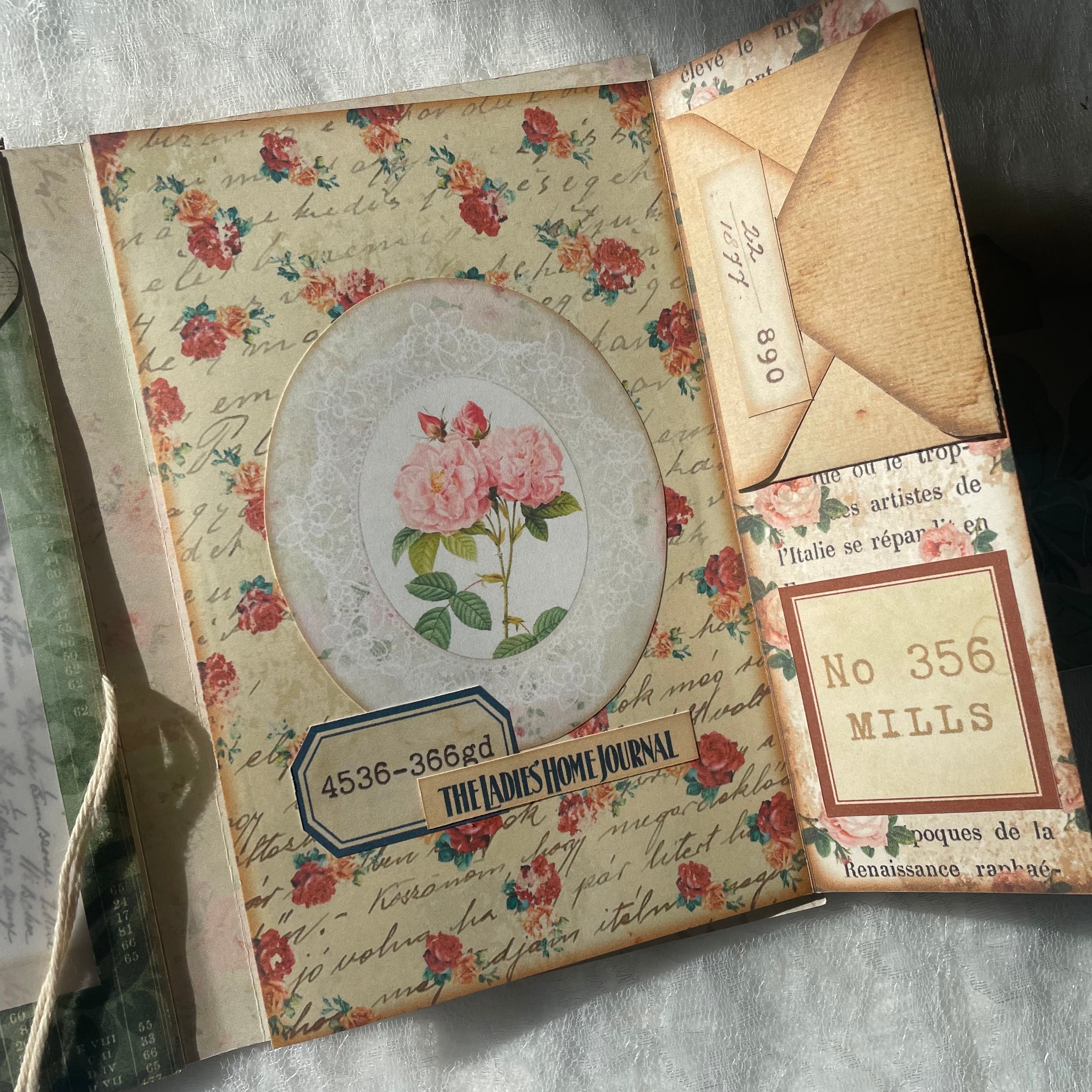 98ヴィンテージグラシン封筒 ジャンクジャーナル素材 おすそ分け 