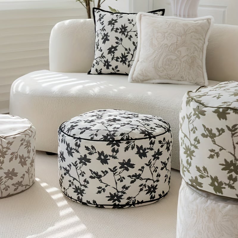 スツール 花柄 モノトーン おしゃれ かわいい インテリア 韓国風