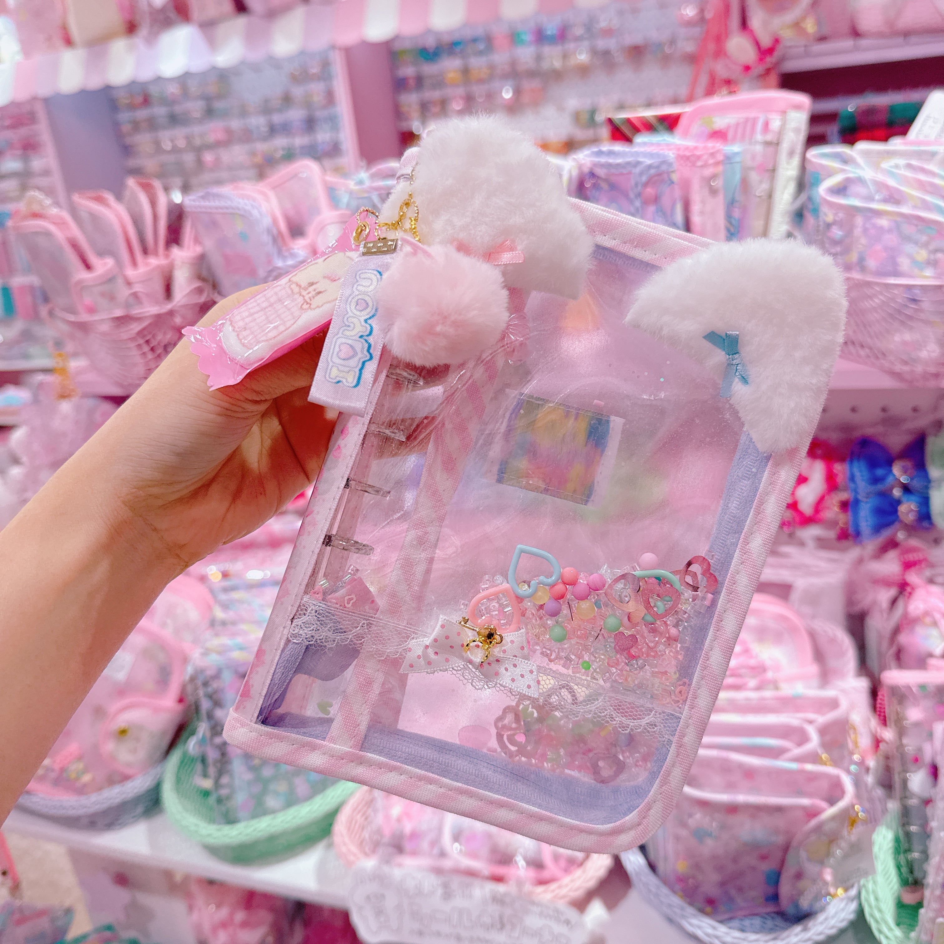 【K2】80-9ねこみみA7シール帳（６穴）