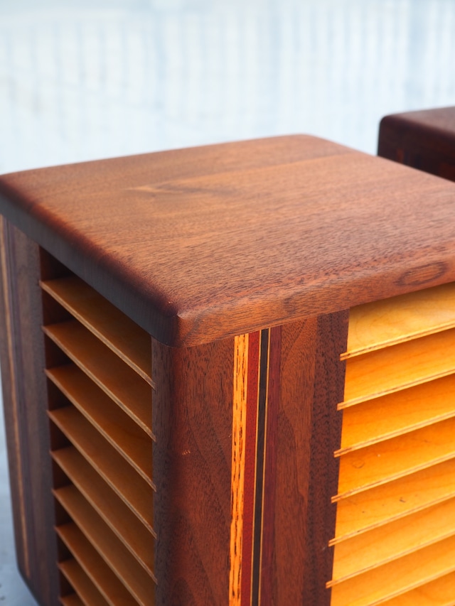 Solid wood rotating cassette tape rack(40pieces)