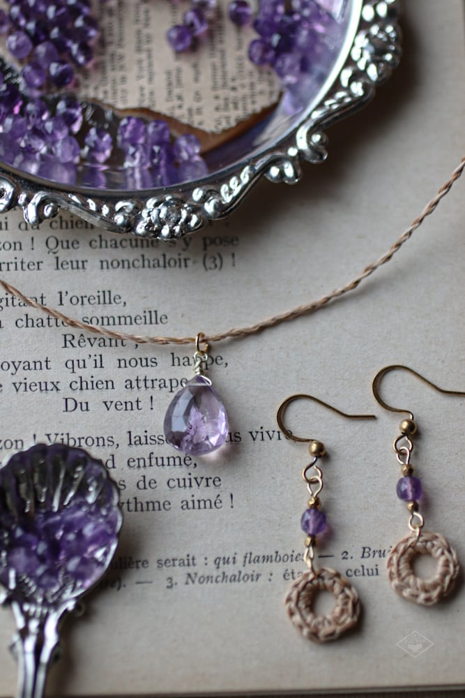 1月2月限定! アメジストピアスandネックレスセット | AOIFARM