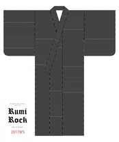 【受注商品】Rumi Rock キモノ「変わり縞」グレー　[A635]
