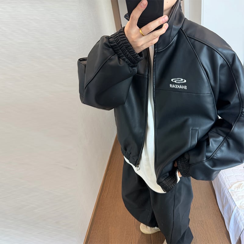 dannyandzeeスタンドカラーレザージャケット | mblueshop