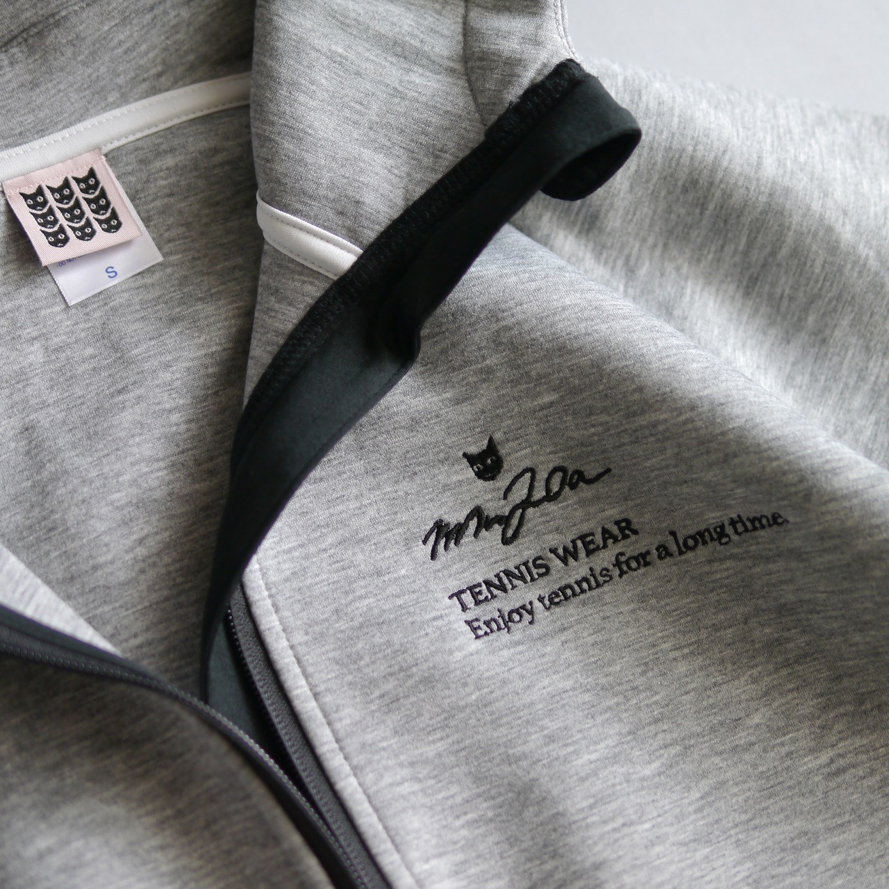 Slogan.ダンボールニットジップフーディ_ヘザーグレー