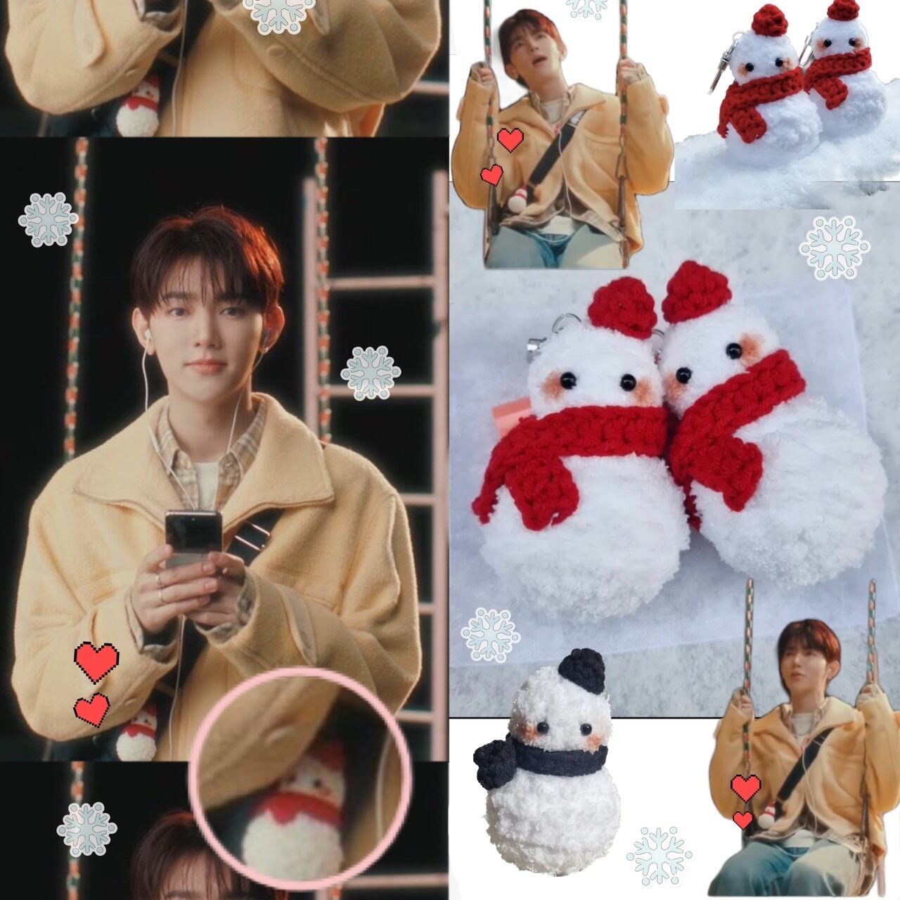 Man 雪だるま キーホルダー ハンドメイド SnowMan 雪だるまキーホルダーorバッグチャームの通販 by Rmama