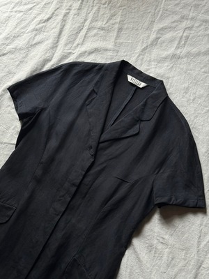 "MARELLA" 1990s Black linen one- piece