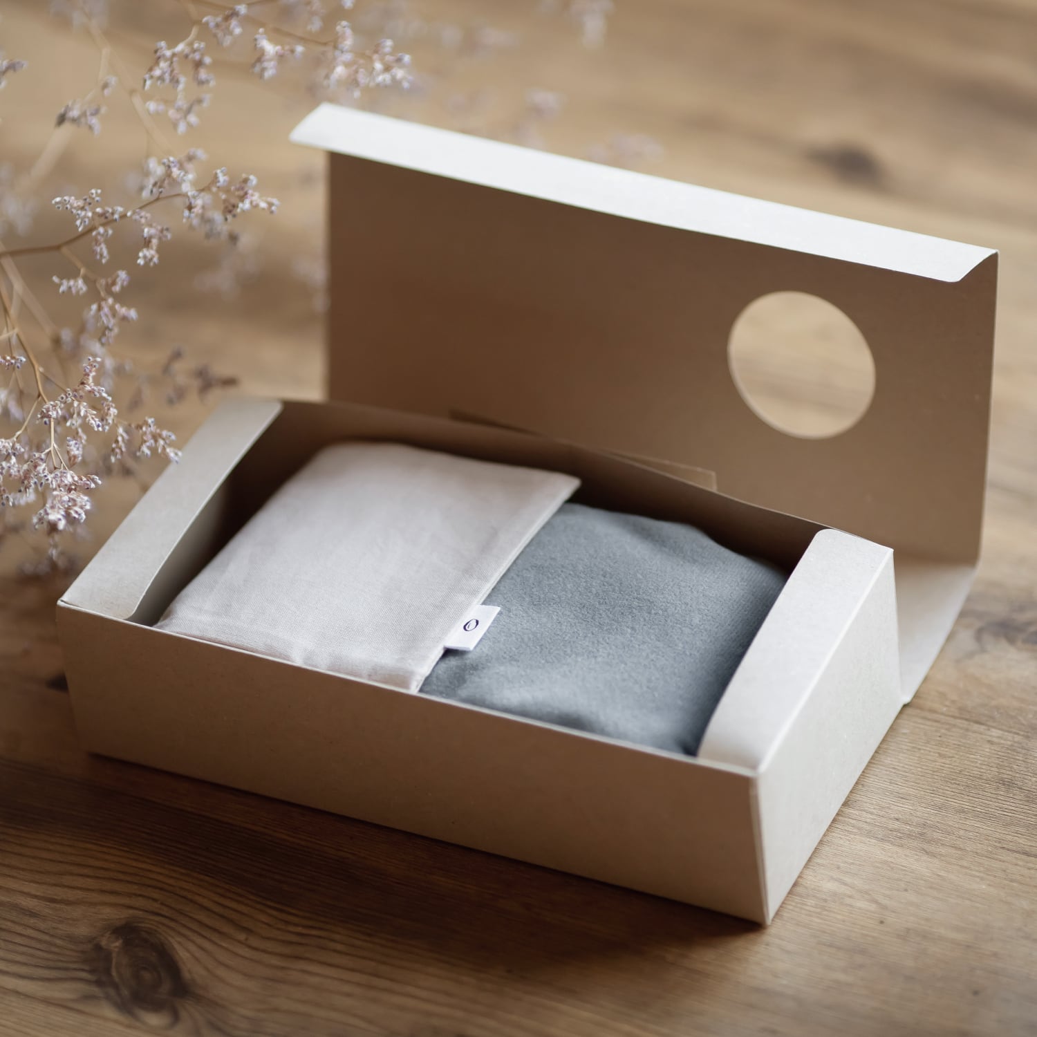 再販《足用2個セット》米ぬか・玄米カイロ グレージュ マジックテープ