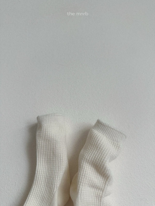 《予約》送料無料【minirobe】Basic Waffle Socks 3 Set