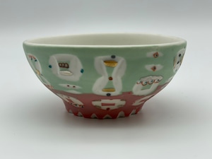 浜坂尚子　手彫り茶碗