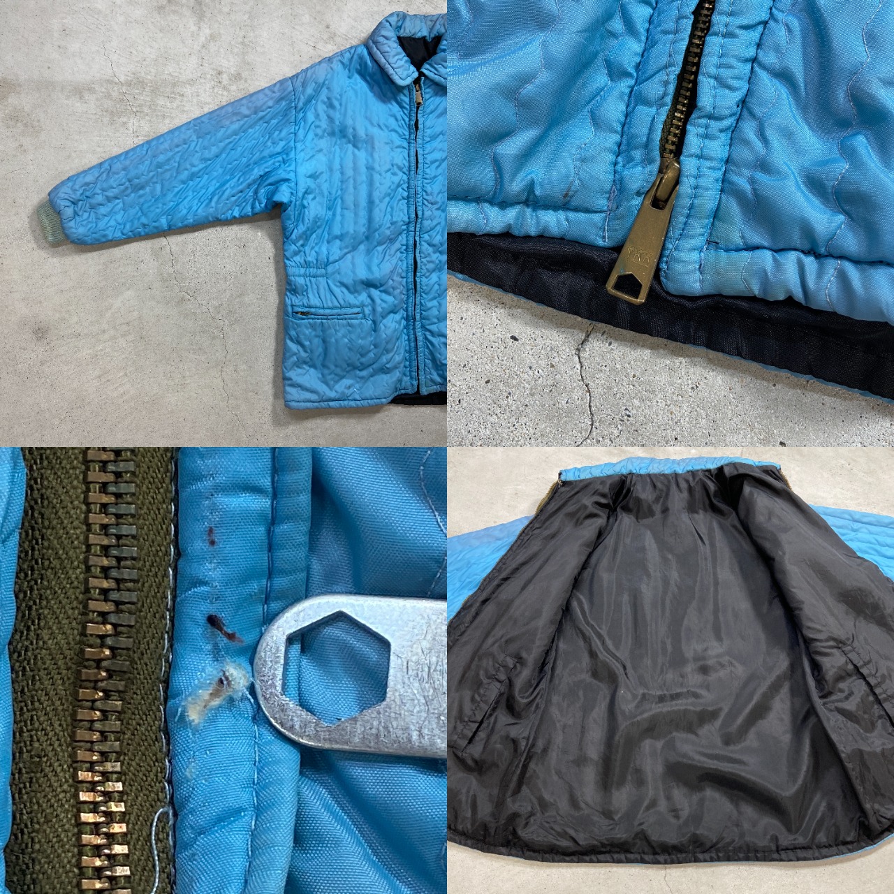 60〜70年代 UNKNOWN ナイロンキルティングジャケット メンズM相当 古着 