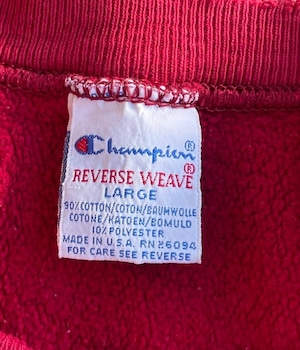 Vintage 90s L Champion reverse weave sweatshirt -Red-