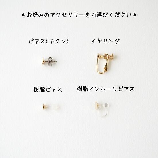 雪の結晶を閉じ込めた猫のピアス/イヤリング | 星猫工房