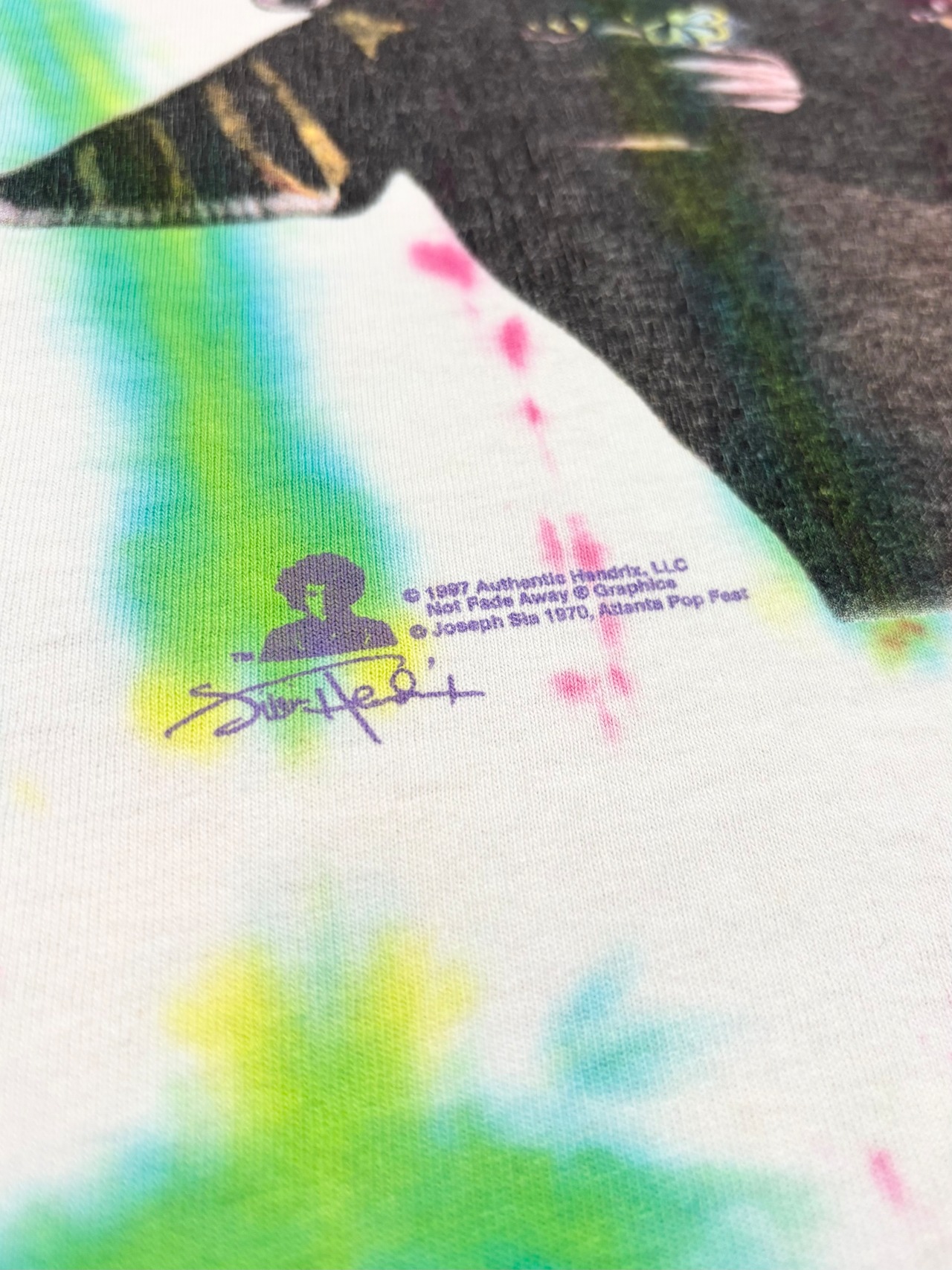 90s JIMI HENDRIX Tie Dye Tee Size L
