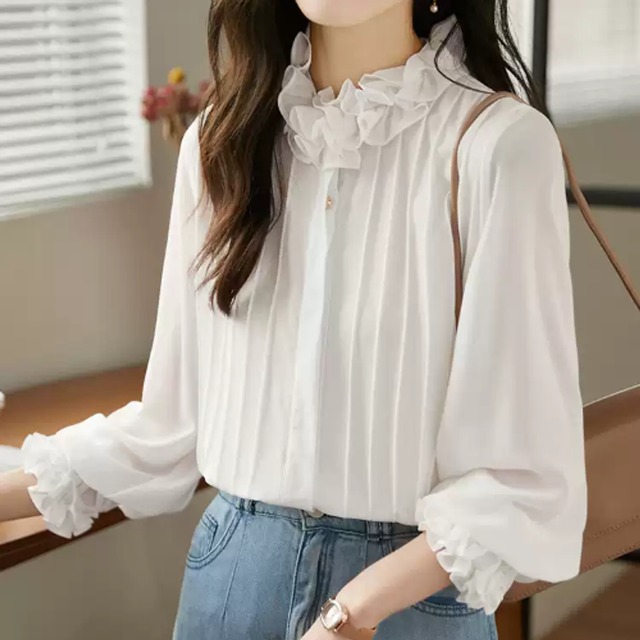 フリルブラウス A0242