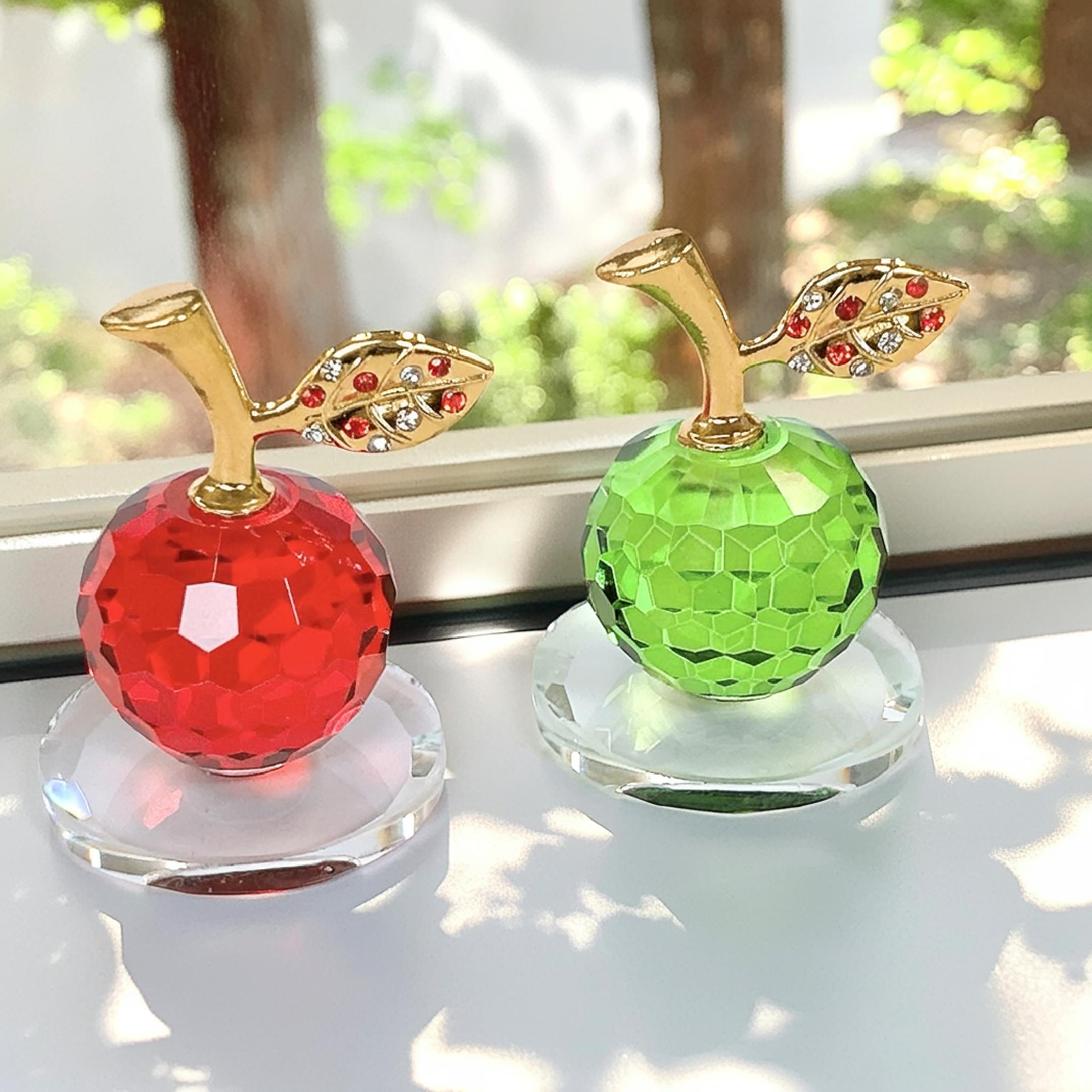 飾れる お守り 】 1個 クリスタル RED APPLE レッド アップル 赤