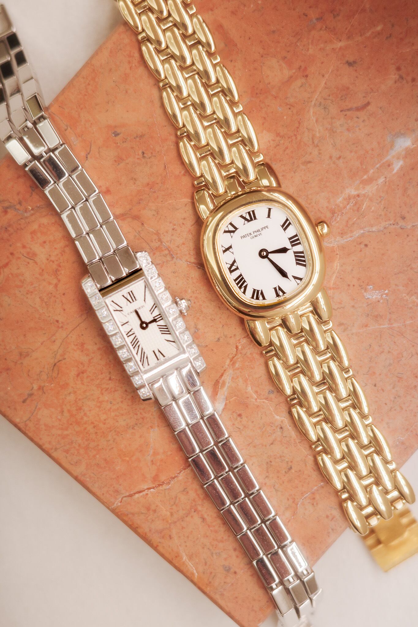 カルティエ ミニ ラニエール タンクアロンジェ WG 純正ダイヤモンド