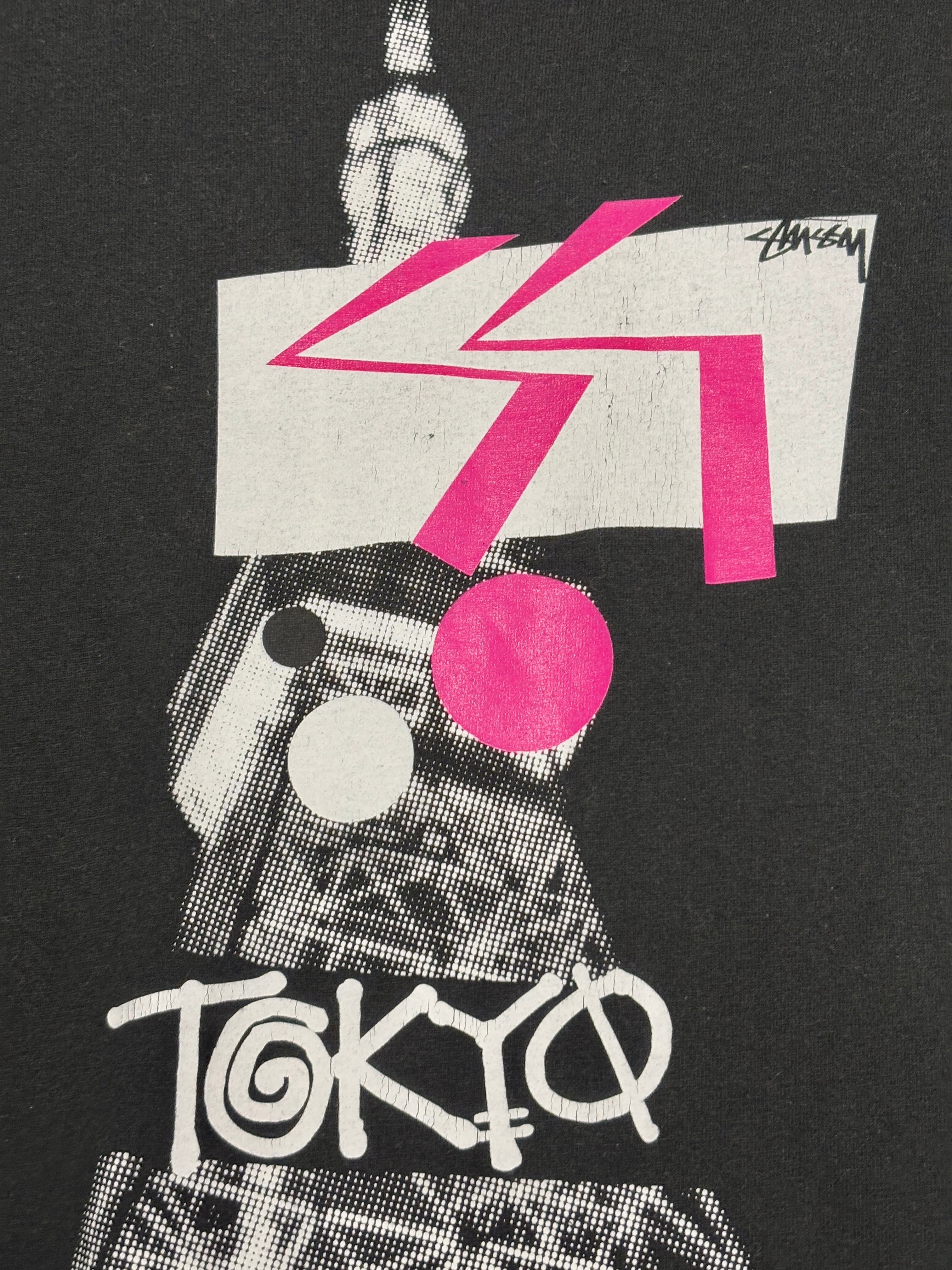00～10s STUSSY/Tokyo tower print L/S Tee/M/東京タワ－プリント/ロン