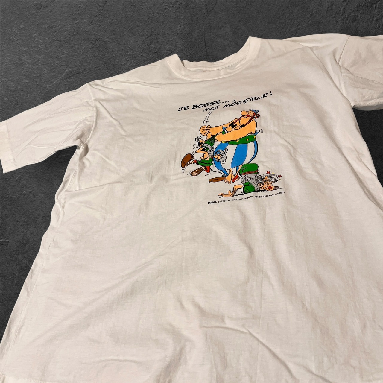 90s American Style Asterix & Obelix Graphic Print T-Shirt