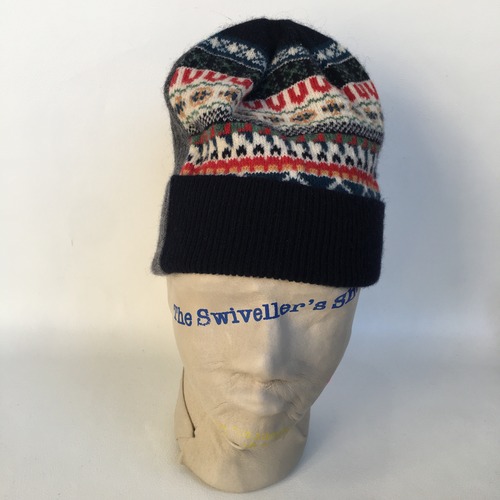 Alpaca jacquard knit cap