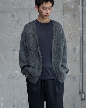 kid mohair mix knitted cardigan / From EUROPE