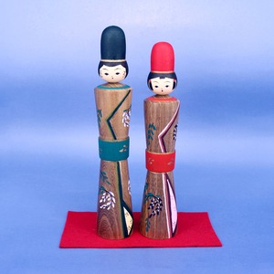 《 弥治郎系・新山真由美 工人 》雛こけし　立雛　セット