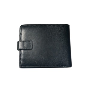 VERSACE black leather folding wallet