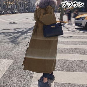 ファー付き ロングコート M 5col 250453