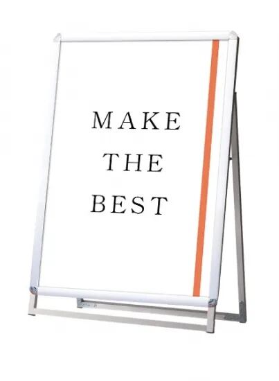 ポスターグリップスタンド看板 屋内用 A1ロウ片面シルバー