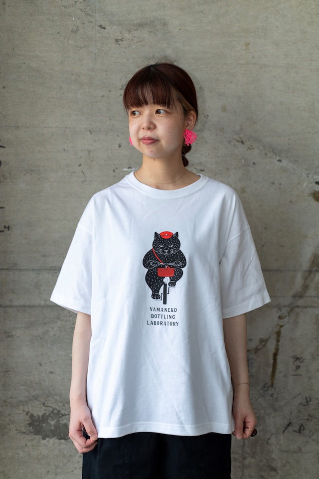 山猫オリジナルTシャツ/自転車【ホワイト】