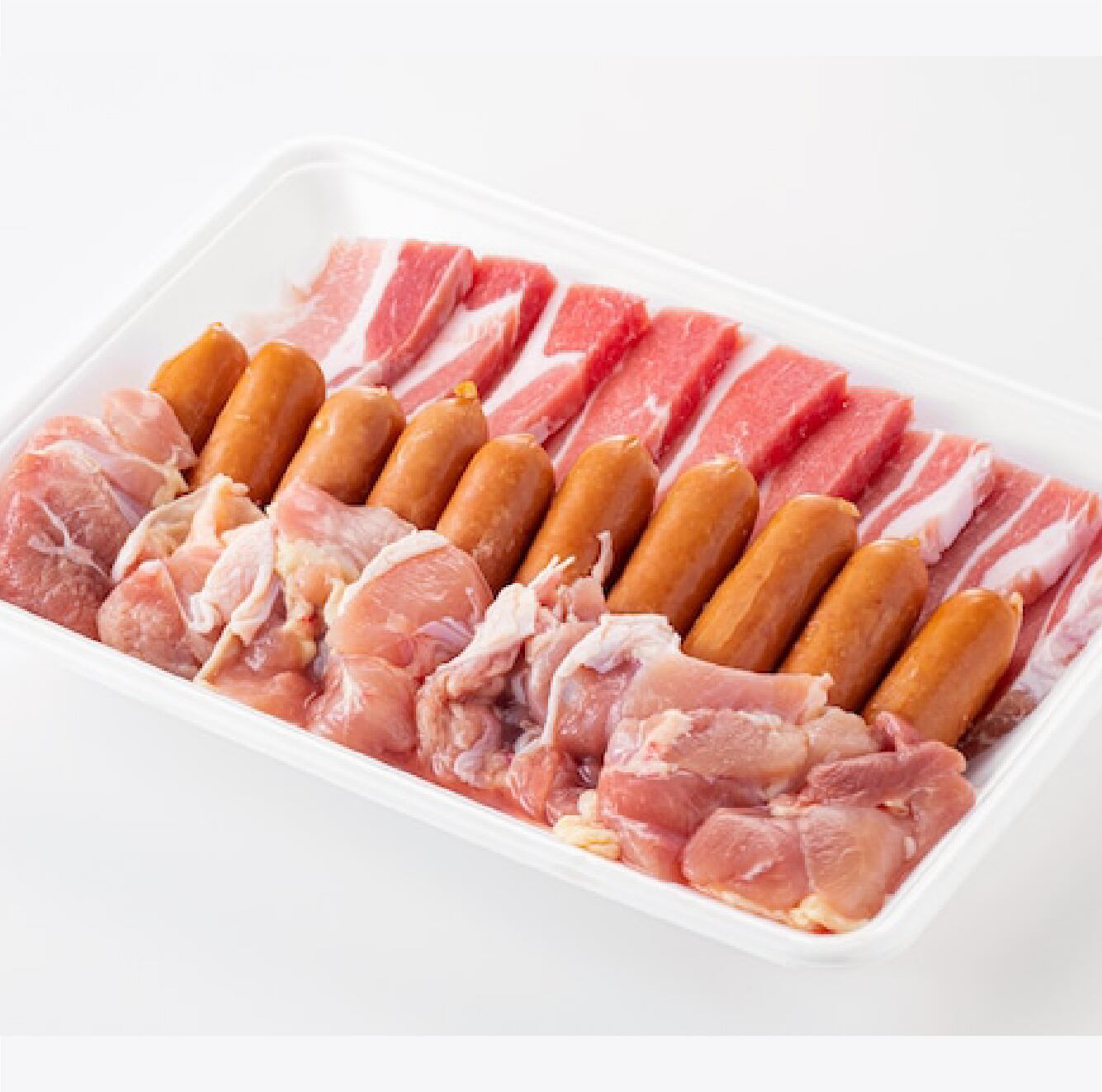 《送料無料》お肉屋さんの焼肉4種盛りバラエティーセット約1kg(牛:400g・豚:200g・鶏:200g・ウインナー:200g)