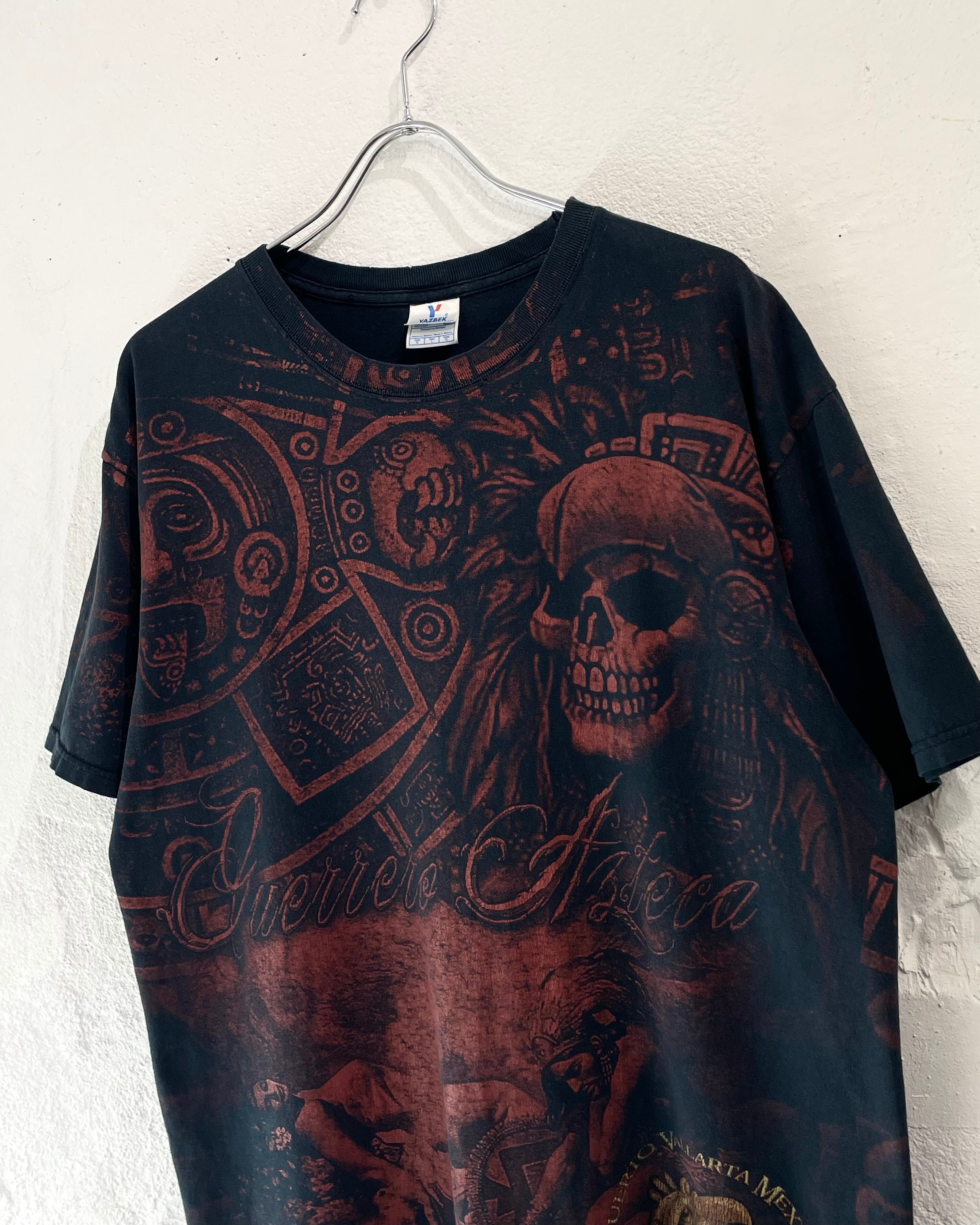 00s YAZBEK "Skull" Puerto Vallata Mexico Souvenir Tee