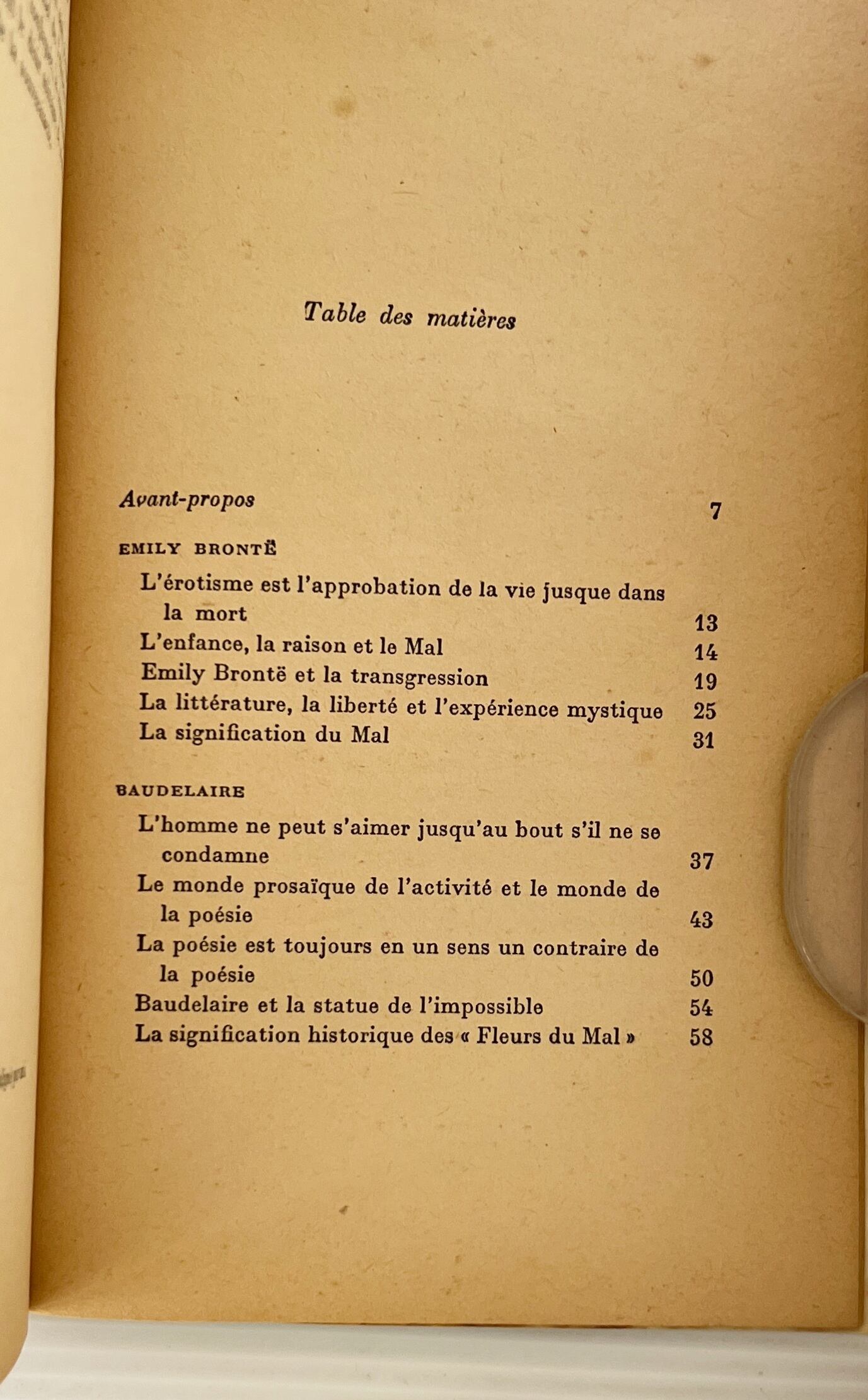La litterature et le mal <Collection Idees> 文学と悪 / Georges Bataille ジョルジュ・バタイユ / Gallimard