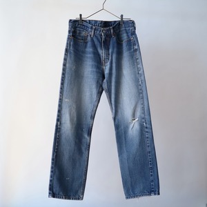 " Levis 505 " fade & clash design denim pants