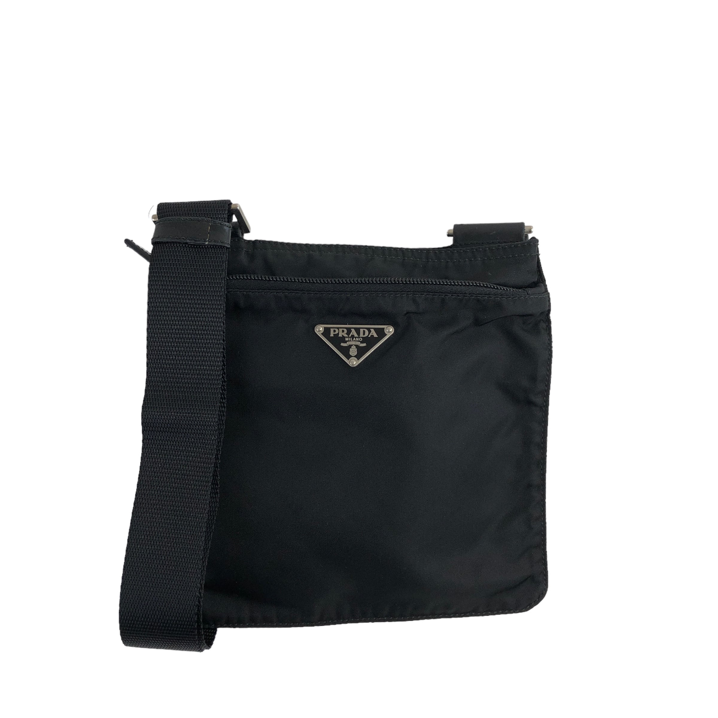 PRADA プラダ トライアングルロゴ ナイロン ショルダーバッグ ブラック