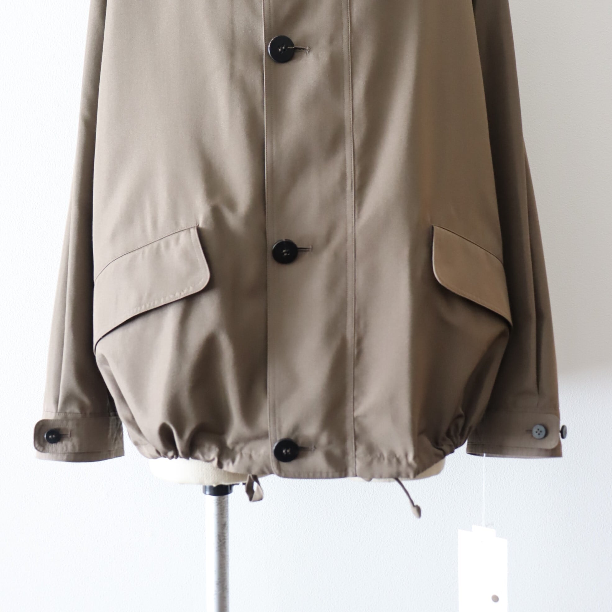 ジャケット・アウター Cale Silk Military Blouson Khaki bc17ebdc0a044c889b2ad86e785c2e