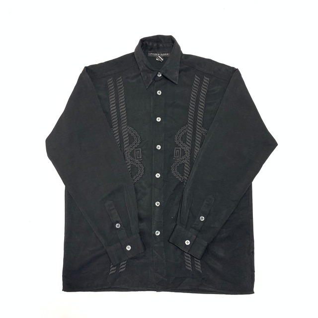 6795 Vintage James Lord ブラックシャツ オリエンタル S
