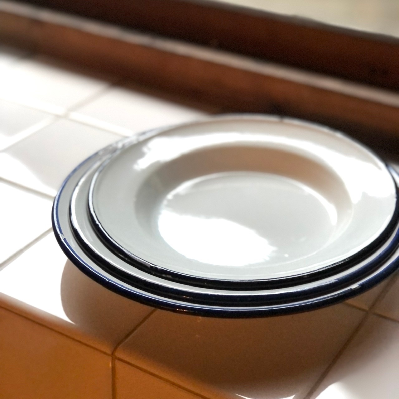 L 印度の琺瑯プレート 24cm