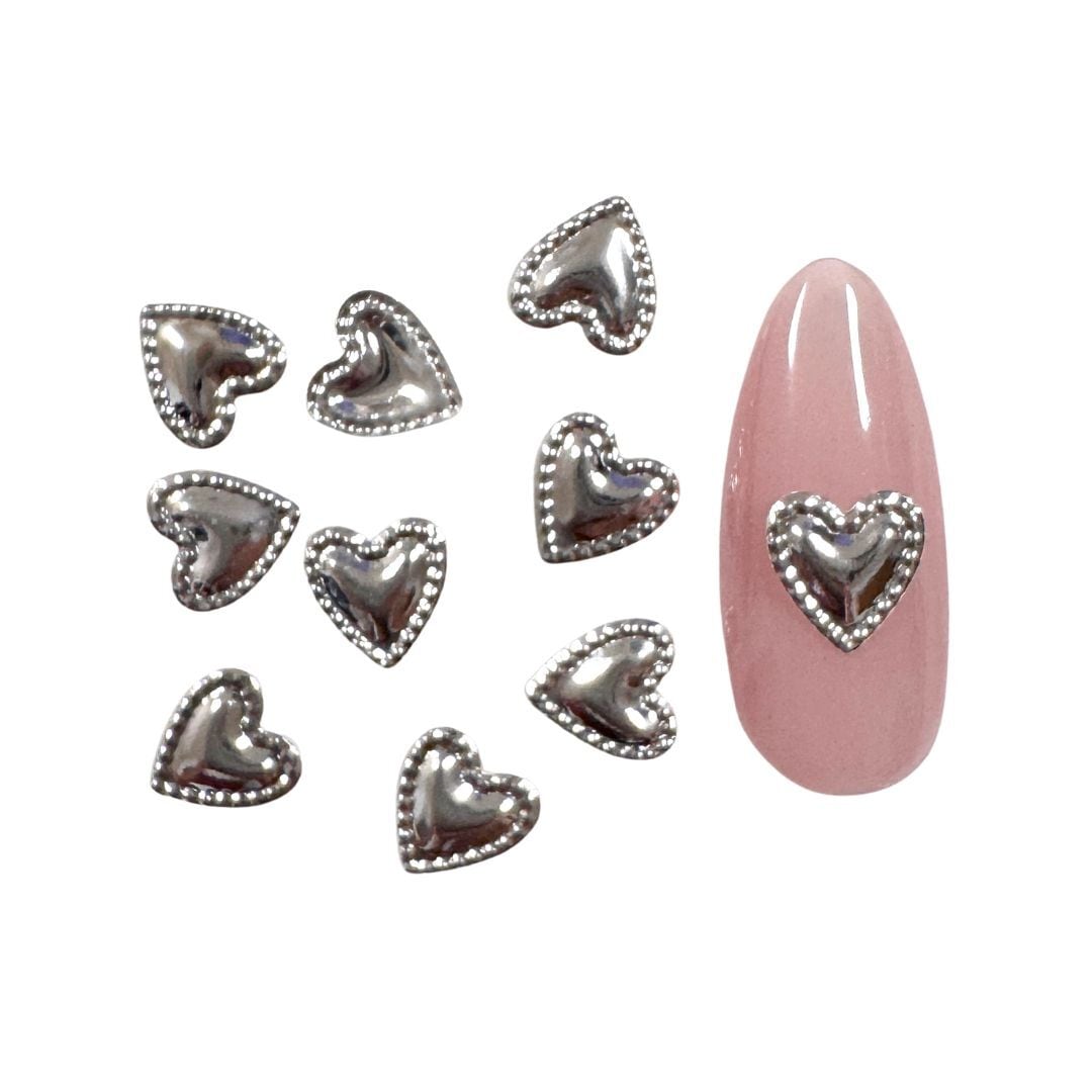 ネイルパーツ ハート ゴールド / シルバー 6mm P-3 nail-parts009