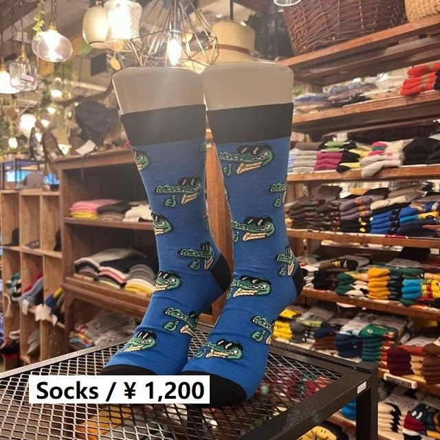 TOPANGA SOCKS Men's　サングラスワニソックス