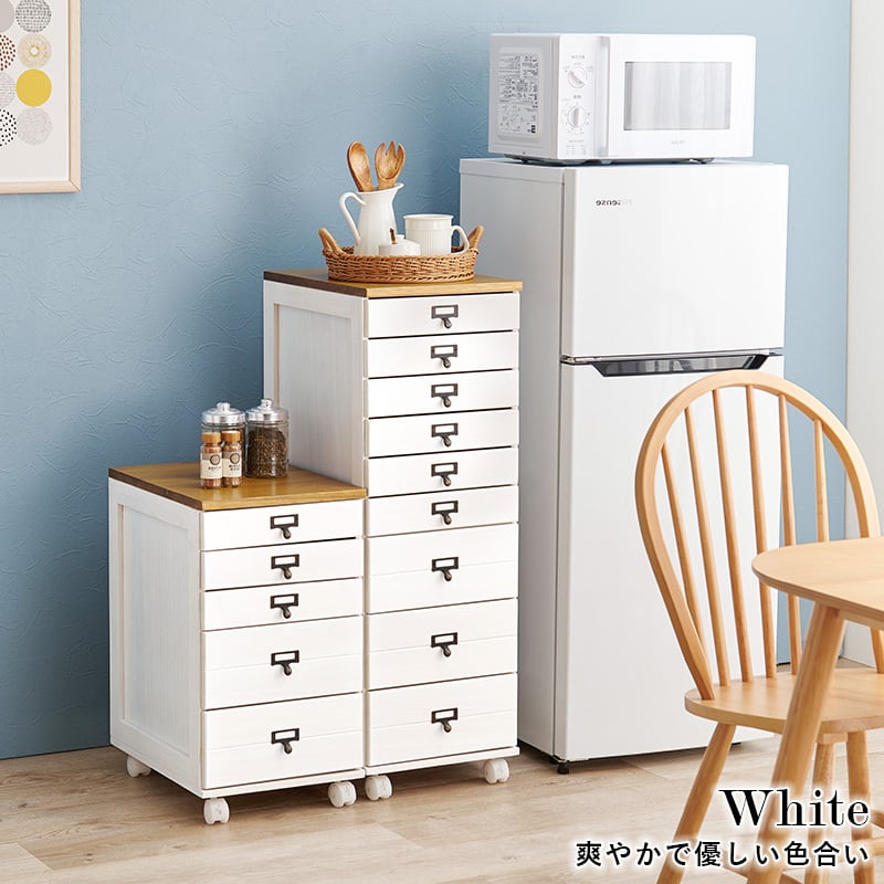 【組立式】キャスター付き書類チェスト 5段 B4サイズ収納可能 アンティーク 木目調 インテリア 3色展開 幅33cm