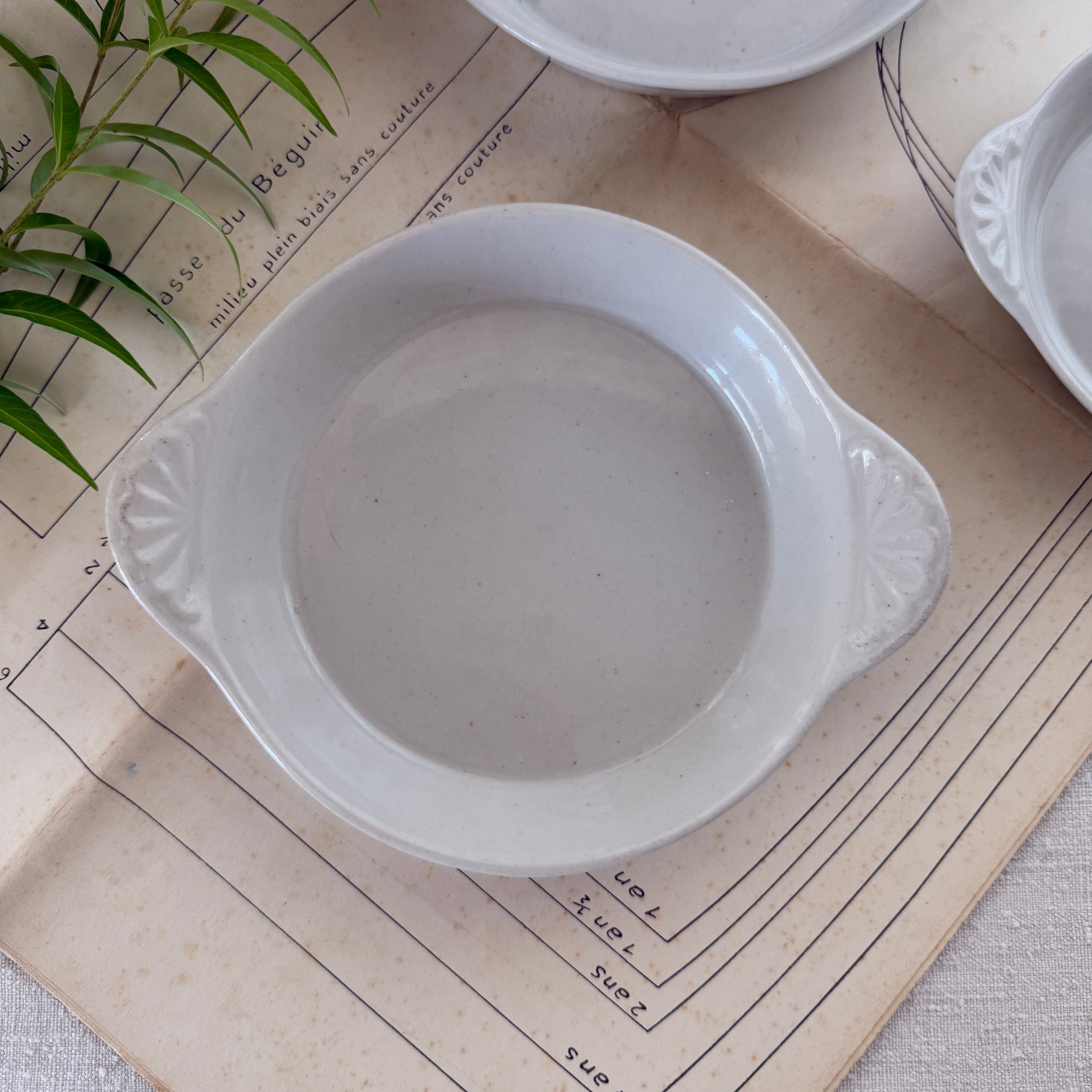 フランスヴィンテージ PORCELAINE FRANCE ビストロ皿 4枚セット FROM FRANCE | valerievintage