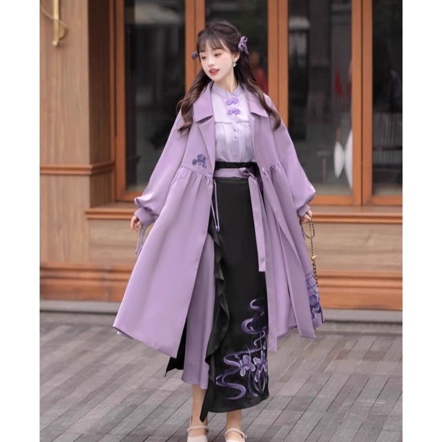 SEASONZ 中華ロリータ 華ロリ 長袖シャツ アイリスカラー 控えめ 秋服 量産型