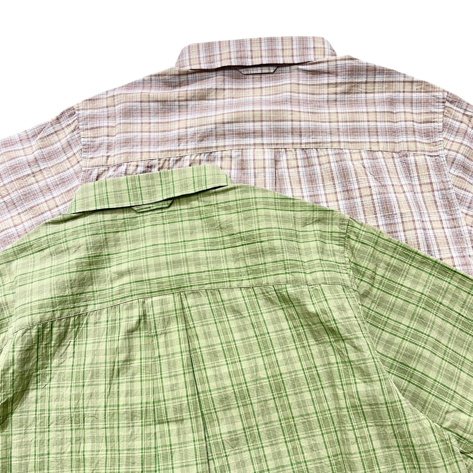 PWA / LINEN MIX P/O SHIRT GREEN CHECK | THE NEWAGE CLUB