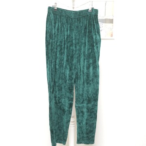 Velours Eazy Pants Dark Green