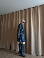 fabric from italy lamb leather jacket-4396-10