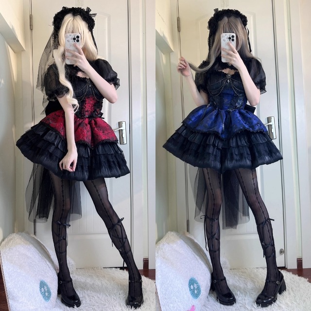 ゴスロリ通販 With U 第19位 フルセット オールインワン 5点セット 闇かわいい ダークファッション 原宿ファッション イベント コンカフェ衣装